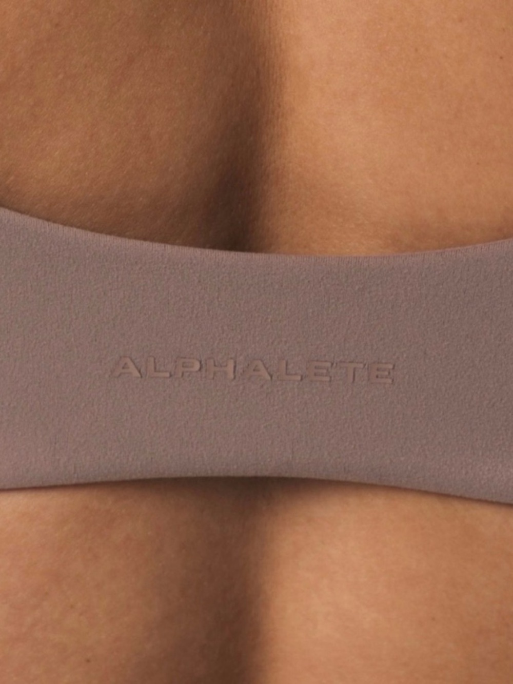 Alphalete Aura Bra in Taupe - Scoop Neck Seamless Sports Bra - Picture 7 of 7